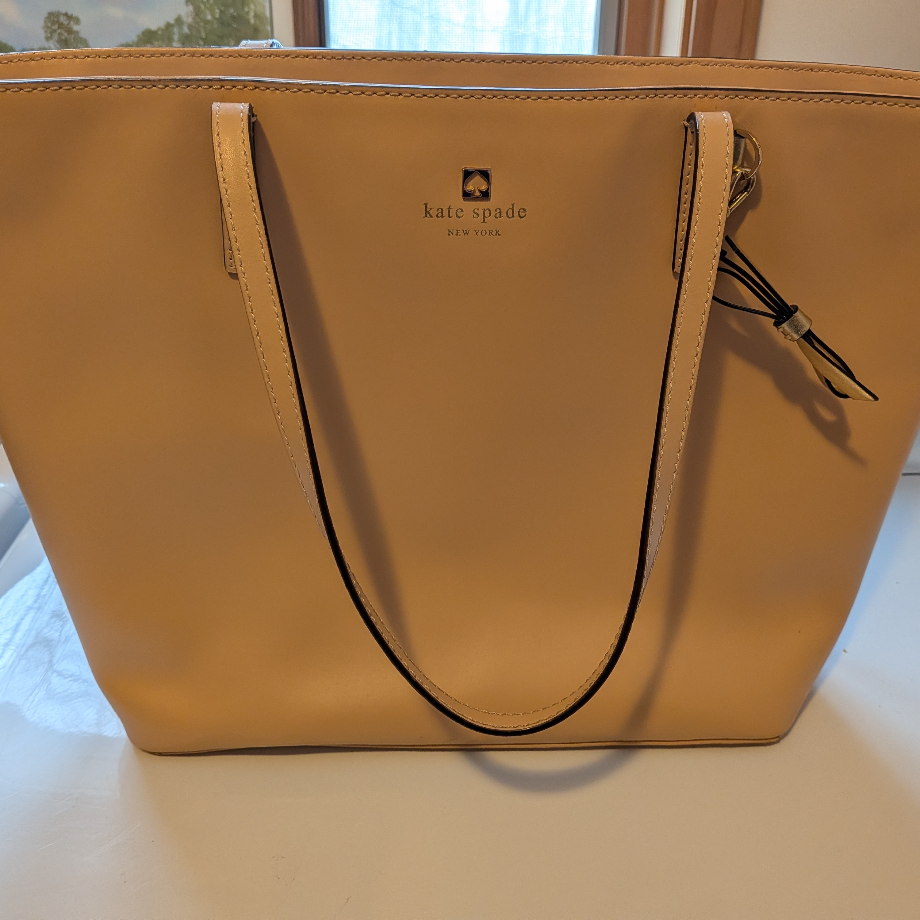 Kate Spade Tan Leather Tote Bag